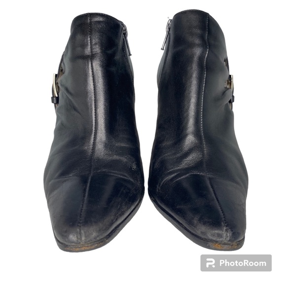 Christian Louboutin (resoled) heeled ankle booties Sz 37 1/2 - Picture 3 of 14